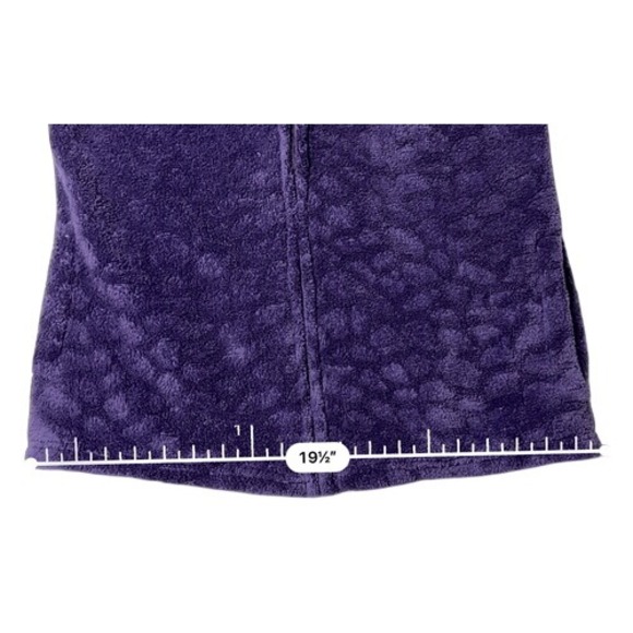 French Laundry High Pile‎ Textured Zipper Vest MEDIUM Purple Cozy Outdoor Casual - Picture 6 of 10